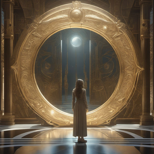 11 mystical mirror in front of the mirror a woman sees the reflection of future portal detailed phot 11 mystical mirror in front of the mirror a woman sees the reflection of future portal detailed phot