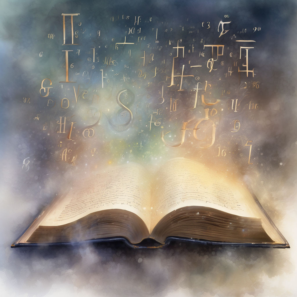 6 mystical glittering open book with a flurry of mystic letters and numbers escaping from its pages e 6 mystical glittering open book with a flurry of mystic letters and numbers escaping from its pages e